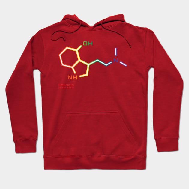 Psilocin Molecule - rainbow design Hoodie by Artpunk101